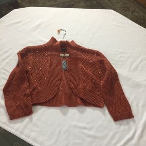 Apostrophe Petite Burnt Orange Shrug
